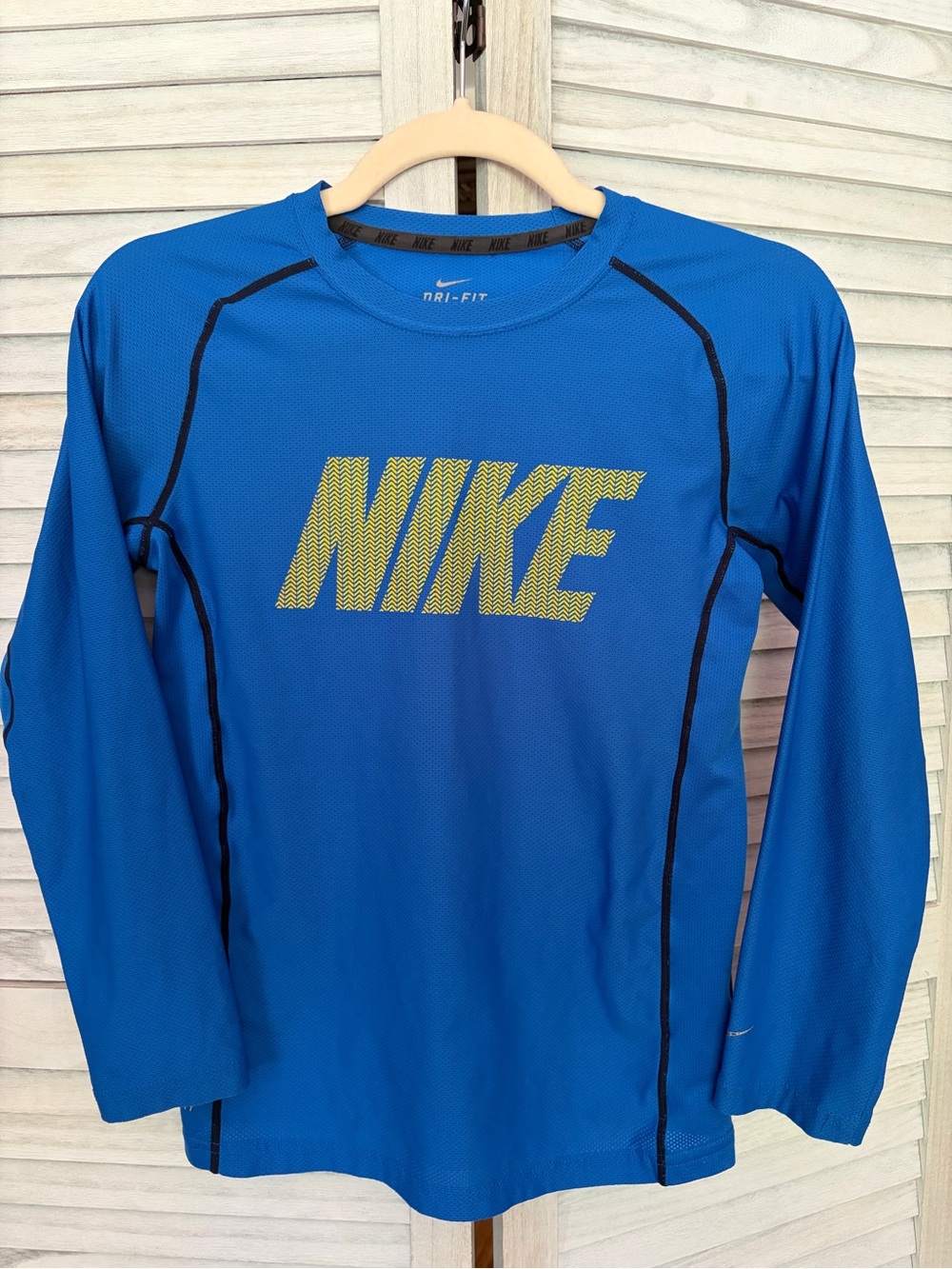 Nike Blue Dri-FIT Performance Tee with White Logo